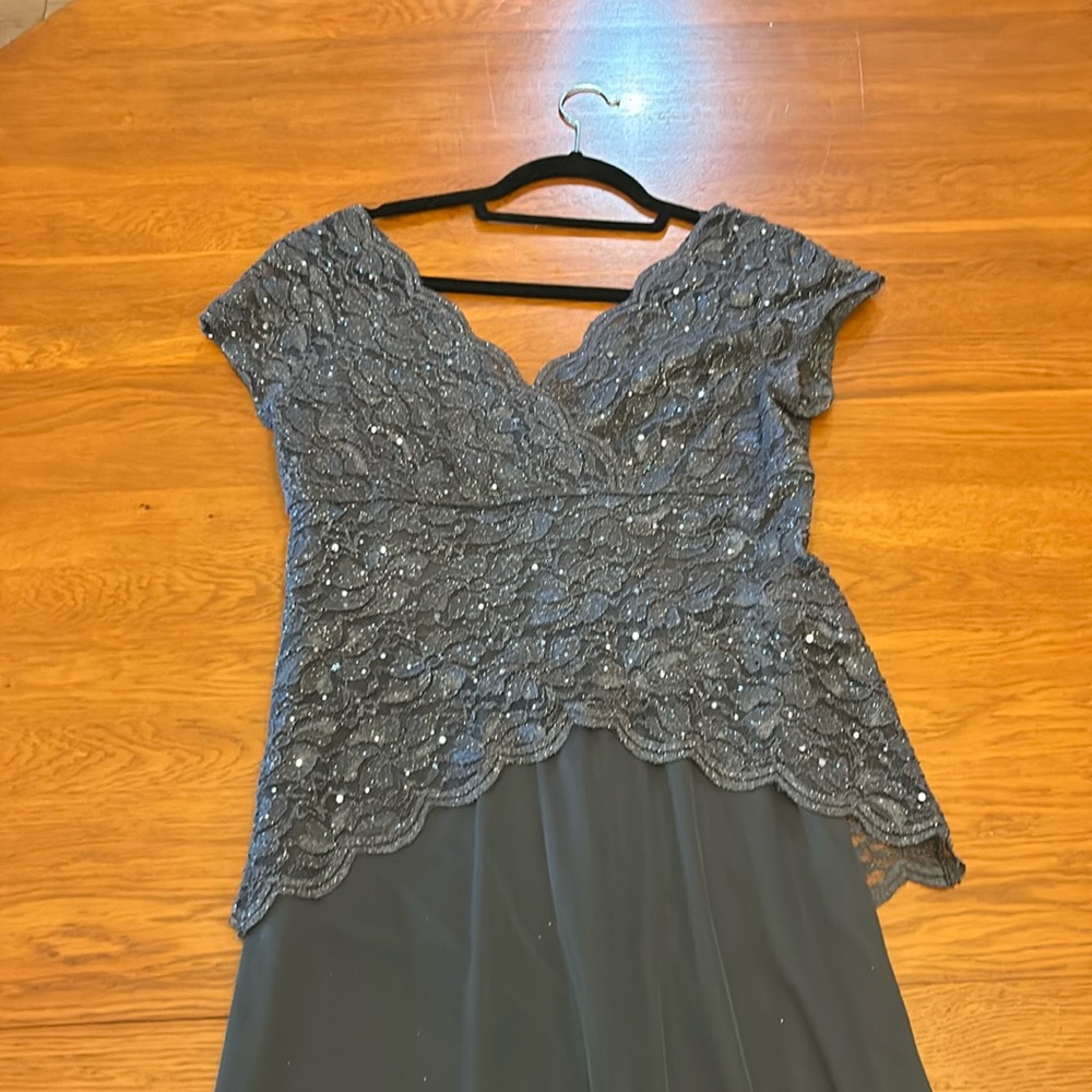 MOTHER OF THE BRIDE - Formal Long length dark charcoal dress